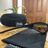 Vintage Oakley Straight Jacket Black/Orange Flames Sunglasses (1999)