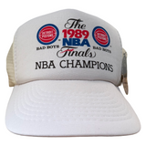 Vintage Detroit Pistons “NBA Champions” Trucker Hat (1989)