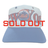 Vintage New York Mets “Block Letter” Logo 7 Snapback Hat (1990s)