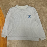 Vintage Detroit Lions Striped Crewneck Sweatshirt Large (1990s)