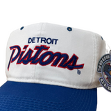 Vintage Detroit Pistons Sports Specialties Script Snapback Hat (1990s)