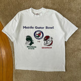 Vintage MSU Gator Bowl T-Shirt White X-Large (1989)