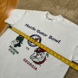 Vintage MSU Gator Bowl T-Shirt White X-Large (1989)