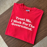 Vintage “Government” Funny Text T-Shirt X-Large (1990s)