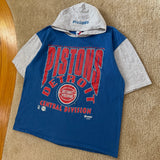 Vintage Detroit Pistons Hooded T-shirt Large (1990s)