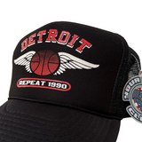 Vintage Detroit Pistons “Repeat” Trucker Hat (1990)
