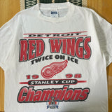 Vintage Detroit Red Wings “Twice on Ice” T-Shirt Large (1998)