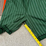 Vintage MSU Gruff Starter Green Sparty Pinstripe Shorts Large (1990s)