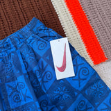 Vintage Nike Blue Tribal Patterned Short Small (1990s)