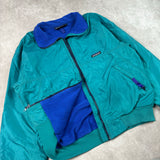 Vintage Patagonia Teal Fleece Lined Zip Up Jacket Medium (1990s)