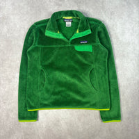 Y2K Patagonia Women’s Green Fleece Pull Over Small (2000s)