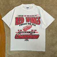 Vintage Detroit Red Wings “Twice on Ice” T-Shirt Large (1998)