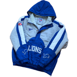 Vintage Detroit Lions Reebok Pull Over Puffer Jacket X-Large (1990s)