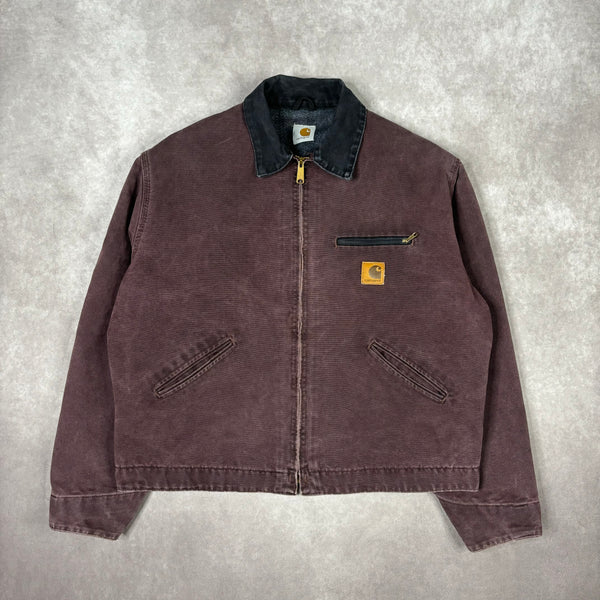 Vintage Carhartt Detroit Jacket Burgundy XL (1990s)