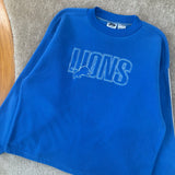 Vintage Detroit Lions Fleece Pullover Large (1999)