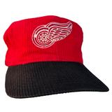Vintage Detroit Red Wings Corduroy Snapback Hat (1990s)