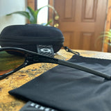 Vintage Oakley Straight Jacket Black/Orange Flames Sunglasses (1999)