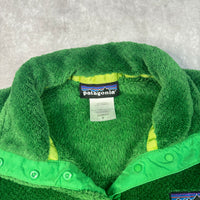 Y2K Patagonia Women’s Green Fleece Pull Over Small (2000s)