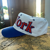 Vintage New York Mets “Block Letter” Logo 7 Snapback Hat (1990s)