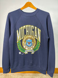 1980s Crest University Of Michigan Raglan Crewneck