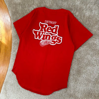 Vintage Detroit Red Wings Baseball Style Jersey Medium (1990s)