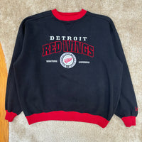 Vintage Detroit Redwings Crewneck Sweatshirt Large (1990s)