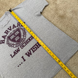 Vintage “Harvard Law” Text Parody T-Shirt Large (1980s)