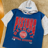 Vintage Detroit Pistons Hooded T-shirt Large (1990s)