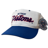 Vintage Detroit Pistons Sports Specialties Script Snapback Hat (1990s)