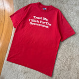 Vintage “Government” Funny Text T-Shirt X-Large (1990s)