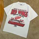 Vintage Detroit Red Wings “Twice on Ice” T-Shirt Large (1998)