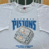 Y2K Detroit Pistons “World Champs Ring” T-Shirt XXL (2004)