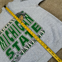 Vintage MSU Gruff Sparty Raglan Crewneck Sweatshirt Large (1990s)