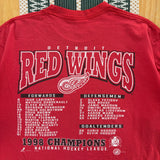 Vintage Detroit Red Wings “Back to Back” T-Shirt X-Large (1998)