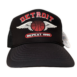 Vintage Detroit Pistons “Repeat” Trucker Hat (1990)