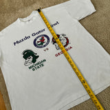 Vintage MSU Gator Bowl T-Shirt White X-Large (1989)