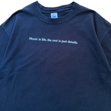Vintage “Music is life” Text T-Shirt X-Large (1990s)