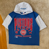 Vintage Detroit Pistons Hooded T-shirt Large (1990s)