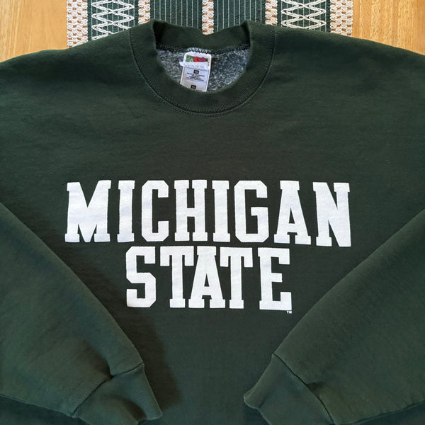 Vintage MSU Spellout Crewneck Sweatshirt X-Large (1990s)