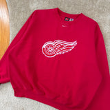 Y2K Nike Detroit Redwings  Crewneck Sweatshirt Large (2000s)
