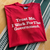 Vintage “Government” Funny Text T-Shirt X-Large (1990s)