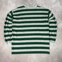 1990s MSU Striped Longsleeve Shirt XL