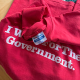 Vintage “Government” Funny Text T-Shirt X-Large (1990s)