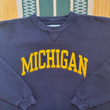 Vintage UofM Michigan Spell-out Crewneck X-Large (1990s)
