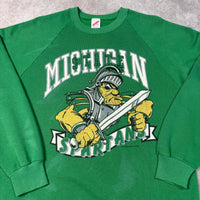 1989 MSU “Warrior Sparty” Raglan Crewneck Sweatshirt XL