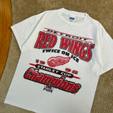 Vintage Detroit Red Wings “Twice on Ice” T-Shirt Large (1998)