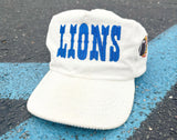Lions White Corduroy Snapback by YDC