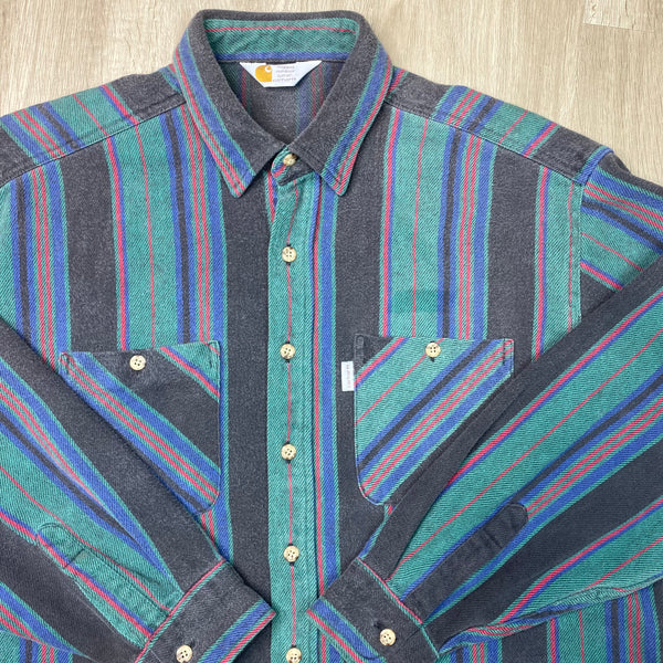 1990s Carhartt Rugged Outdoor Wear Flannel X-LARGE